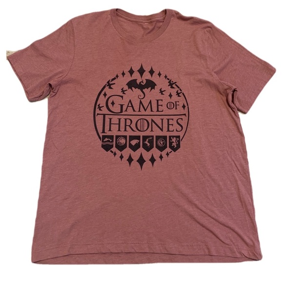 Game of Thrones T-Shirt - House Sigils & Dragon Design - Size XL - Picture 1 of 4